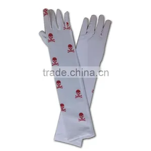 White Halloween Costume Long Arm Gloves LG-027 thumbnail-1