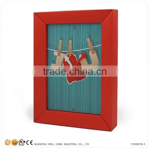 Cheap Customized DIY Recycled Paper Wall Clocks With Photo Frame thumbnail-1