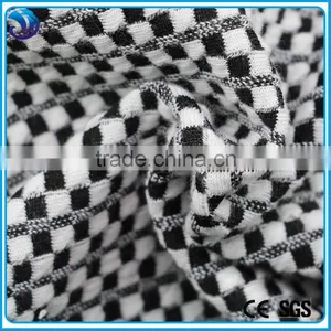 2015 Hot Sale Check White and Black Formal Jacquard Fabric for Garment thumbnail-3