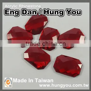 2 Holes Octagon Shaped Apparel Accessories Sew on Rhinestones thumbnail-1