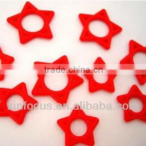 Kaos Softwear Red Star O - Rings Body Piercing Jewelry Accessory thumbnail-1