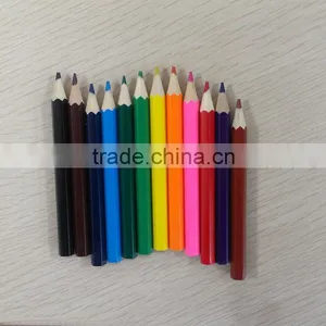 3.5" Hexagonal Shape White Linden Wood 2.65mm Color Lead Mini Color Pencil (golf Pencil) thumbnail-2