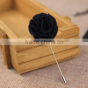 Handmade Fabric Lapel Flower Brooch Boutonniere Tuxedo Stick thumbnail-3