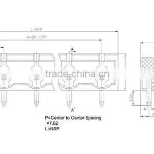 UTL High Quality Pitch 7.62mm Low Voltage Pcb Screw Clamp Terminal Block thumbnail-4
