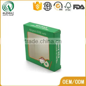 Green Full Color Printing Cute Small PVC Window Clothes Storage Box Baby Clothes Packaging Box Supplier's Choice thumbnail-1