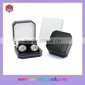 Handmade Small Leather Cufflink Box /Cheap Vintage PU Cufflink Box Wholesale thumbnail-1