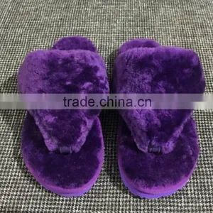 Hot Wholesale 100% Sheepskin Slippers Fur Lined Slippers thumbnail-5