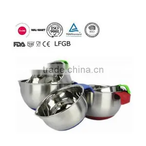 2016 New Stainless Steel Mixing Bowl Set With 3 Grater Lid Supplier's Choice thumbnail-2