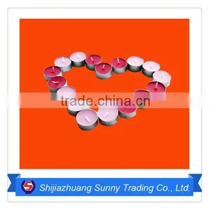 100 Pcs White And Red Tealight Candles thumbnail-1