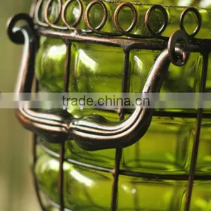 Metal Base Plate Glass Flower Vase thumbnail-5