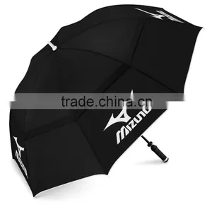 High Quality Pongee Logo Branding Windproof Golf Umbrella thumbnail-2