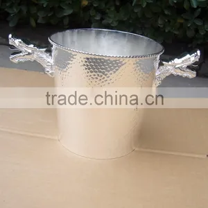 Gold Plated Champagne Bucket Silver Ice Chiller Silver Champagne Bucket Cooler for Bar Stainless Wine Bucket thumbnail-6