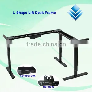 L Shape Electric Adjustable Lift Desk thumbnail-1