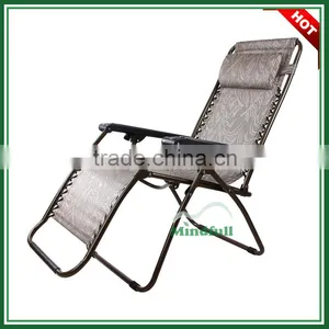Outdoor Adjustable Zero Gravity Chair Portable Lounge Chair With Pillow thumbnail-1