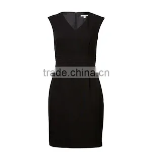 2016 Hot Selling Dress Fashion Design Wholesale Price New Fashion Ladies Dress In Black thumbnail-1