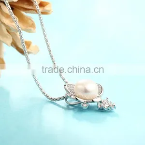 Trendy Coming 2016 European Water Pearl 925 Silver Pendant Necklace Jewelry thumbnail-3