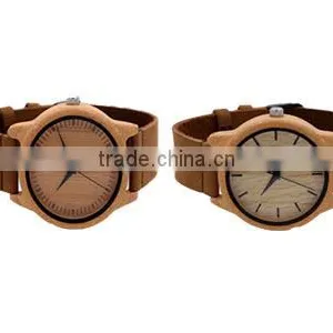 2016 Vintage Fashion Wood Watches Leather Strap Watches thumbnail-2