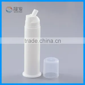 Transparent Color 100g Empty Plastic Airless Pump Toothpaste Bottle thumbnail-2