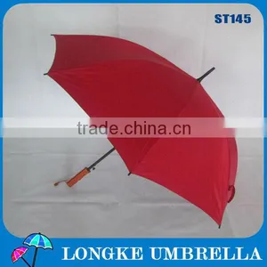 High Quality Golf Wood Fiberglass Shaft Umbrella, Can Print Logo Umbrella,UV Promotional Manual Open Umbrella thumbnail-1