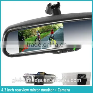 Germid 4.3 Inch Bluetooth Rearview Mirror Monitor With Wireless Backup Camera Display thumbnail-3