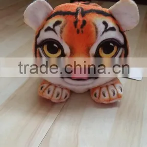 3 D Plush Brown Leopard Cellphone Seat Plush Toy Brown Leopard Shaped Mobile Phone Holder Plush Animal Shaped Mobile Seat Holder thumbnail-1