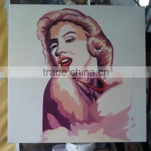 Modern Woman Sex Photo Portrait Oil Painting on Canvas thumbnail-4