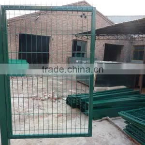 Wire Mesh Perimeter Security Panel Gate System/ Construction Welded Nylofor 3D Wire Panel Fence Gate thumbnail-5