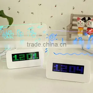 Led Alarm Clock With Usb Fluoresent Pen Clock With Leaving Message thumbnail-6