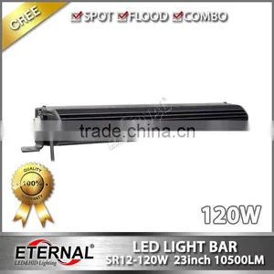 23in 120W Light Bar With Side Bottom Slide Left Right Brackets for Wrangler Rubicon TJ CJ JK LJ SUV F150 F250 Hood thumbnail-3