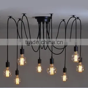 2016 New Modern Bell Glass Pendant Lights Industrial Style Pendant Lamp Edison Bulbs Lighting Hanging Dining Room Lamps thumbnail-2