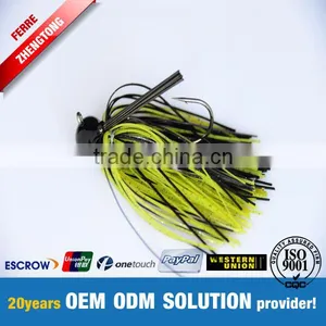 Black 1/2 OZ Skirted Tungsten Football Jig thumbnail-1