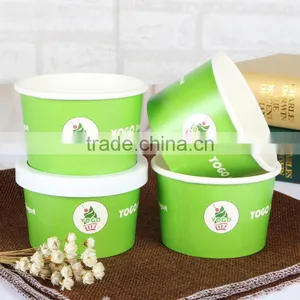 Green Color Disposable Salad Paper Bowls Custom Logo Offset Printed thumbnail-6