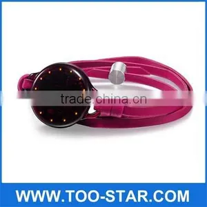 Special Couple Waterproof Bracelet Smart Leather Bracelet Watch Bluetooth Watch Monitor Watch Led Light Watch for Lifesense thumbnail-2