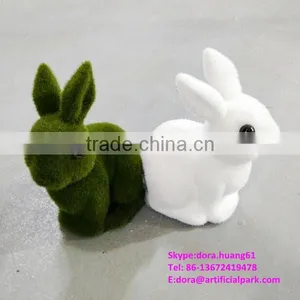 H080617 Customize All Kinds of Green Grass Rabbit Decorative Easter Rabbits Custom Stuffed Rabbit thumbnail-1
