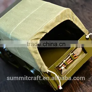 Metal Handmade Military Vehicle Old Car Model thumbnail-6