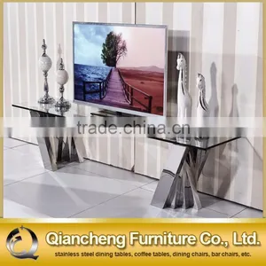 Modern Glass Top tv Stand Made in China thumbnail-1