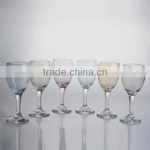 Cheap Decorative Fancy Colored Luster Wine Glasses Machine Blown thumbnail-1
