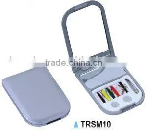 Plastic Travel Sewing Kit With Mirror/pocket Make up Mirror With Sewing Kit thumbnail-1