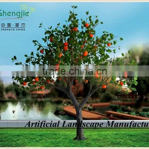 High Quality SJ 3.5M Artificial Led Persimmon Trees With Green Color Led ,led Fruit Trees for Outdoor Decoration thumbnail-1