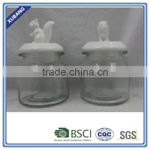 Glass Jar for Honey Christmas Cookie Jar Ceramic Penguin Cookie Jar thumbnail-5