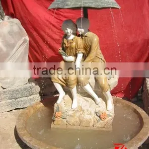 Yellow Stone Figure Fountain for Home Decoration thumbnail-1