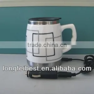 Electric Auto Heater Coffe Mug, Stainless Steel Electric Mug thumbnail-1