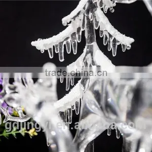 Clear Standing and Crouching Deer and Tree With LED Light for 2015 thumbnail-3