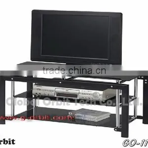 Metal Modern Led Glass Wooden tv Stand thumbnail-5