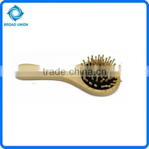 Round Hair Brush Wooden Comb Hair With Mirror thumbnail-1