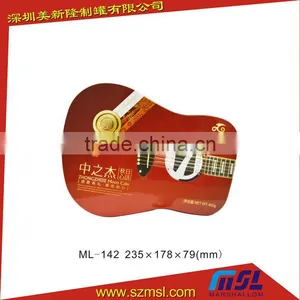 Guitar Tin Can, Guitar Shaped Biscuit Tin Can, Guitar Shaped Tin Can thumbnail-1