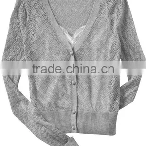 8KN027_6 Jacquard Cardigan thumbnail-1