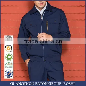 Unisex Navy Blue Cotton Twill With Zip Flap Buttons Work Jacket thumbnail-1