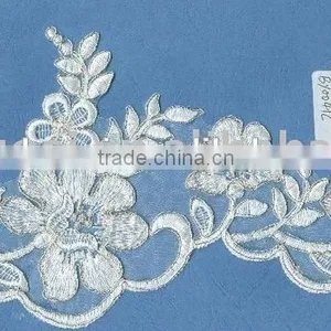 Classical Design Hand Cut Swiss Lace Fabric thumbnail-1