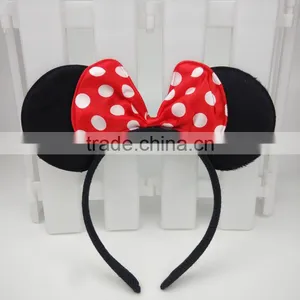 Mouse Ear Halloween Girls Headband and Bow thumbnail-1